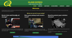 Island Express Lube and Car wash website build thumbnail.